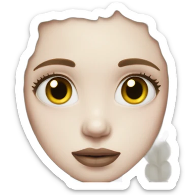 grimes with lotion on her face sticker