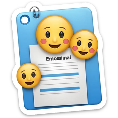event report document with a happy emoji and a sad emoji sticker