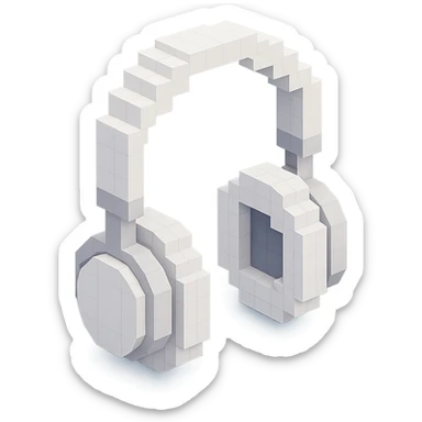 white Sony headphones sticker