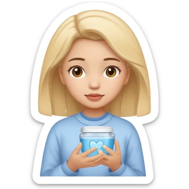 Cute aesthetic girl, she takes care of himself sticker