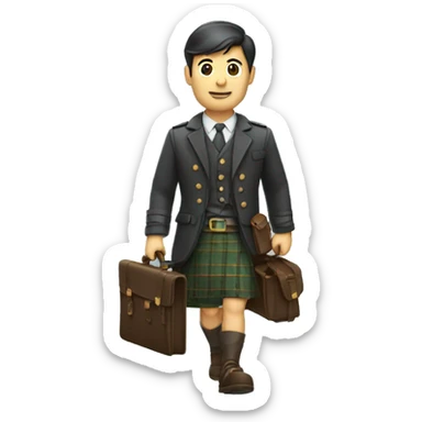 scotsman carrying a briefcase sticker