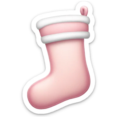  light pink Christmas stocking sticker