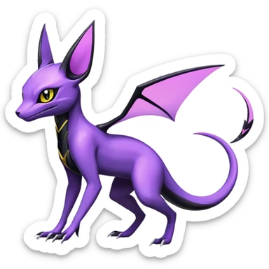 Shiny Salandit-Noivern-Umbreon-Espeon-Hybrid (Full body) sticker