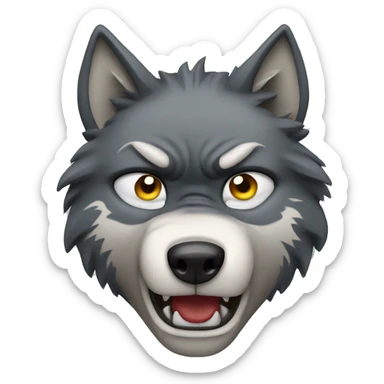 Angry wolf sticker