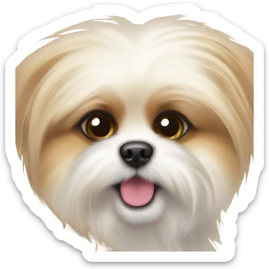 Pomeranian shih tzu puppy  sticker