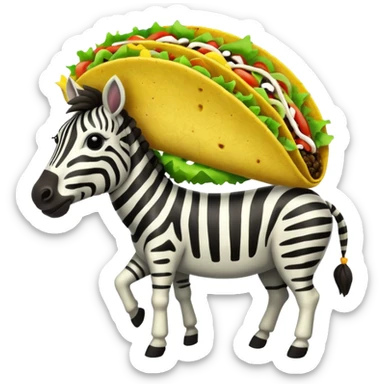 taco eating zebra sticker