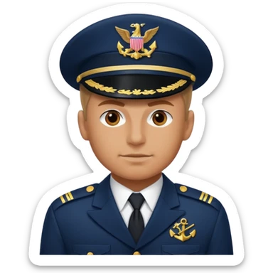 a pumped-up fighter of the navy sticker