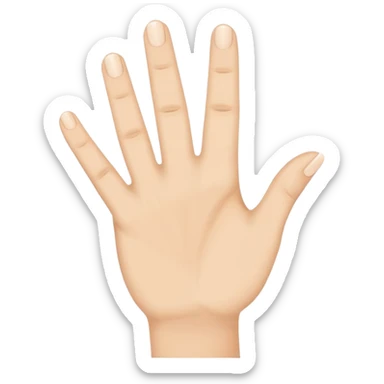 Hand with all fingers up except the ring finger sticker