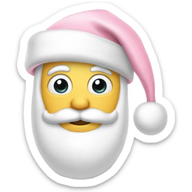 light pink santa hat sticker