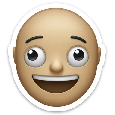 A reusable scrap product with a face on it sticker