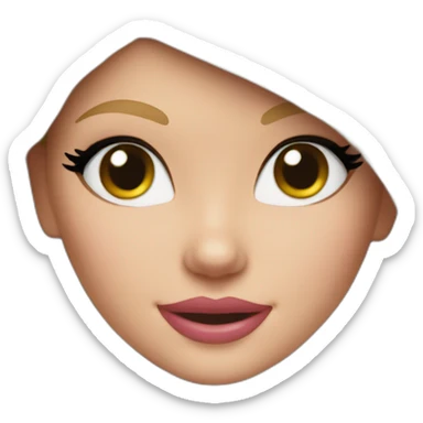 blonde barbie doll winking in a cat costume sticker