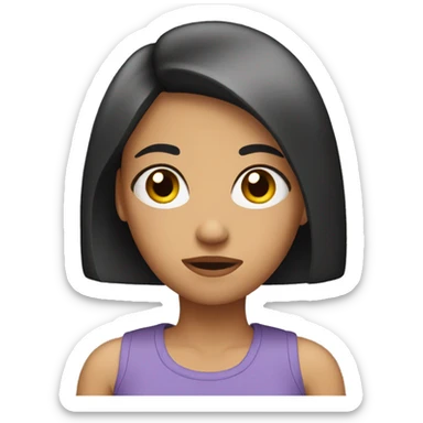 Girl with a bad bob sticker