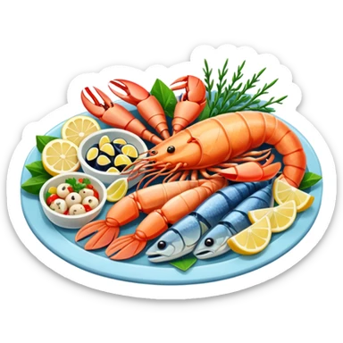 Seafood sticker