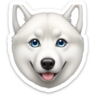Siberian husky with 2 different eyes sticker