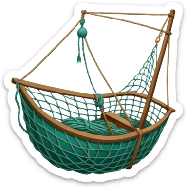 Apostle Peter's fishing net, biblical theme sticker