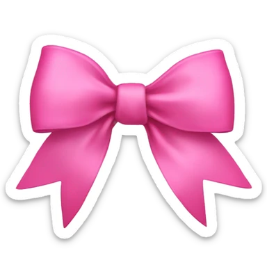 Pink bow sticker