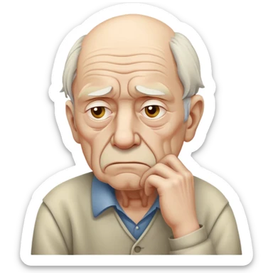 old man killing himself sticker