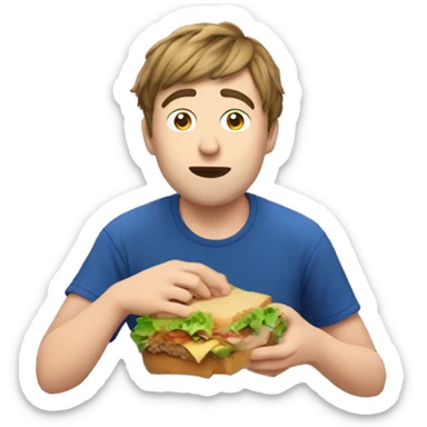 mrbeast eating lunchly  sticker