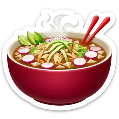 a delicious hot bowl of pozole sticker