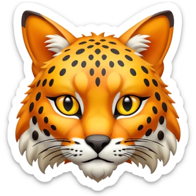 Colorful Bobcat-fusion-hybrid-creature sticker