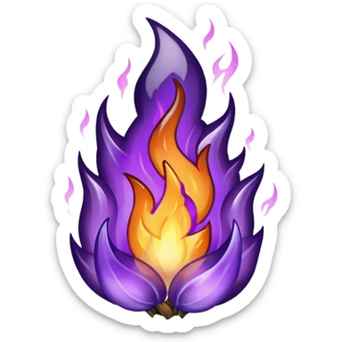 Elemental Dark-type-Electric-type natural flame  sticker