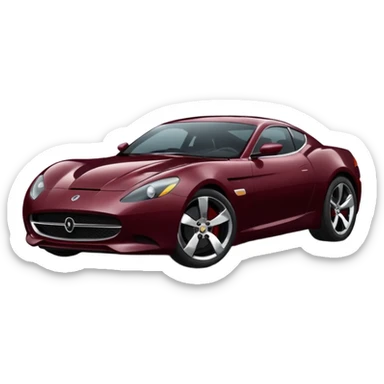 Car with classic look in maroon and black colour sports car look sticker