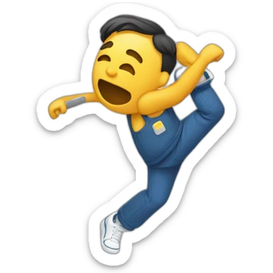 Une personne qui fais un dab sticker