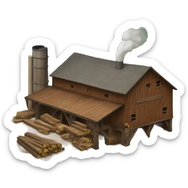 simple lumber mill sticker