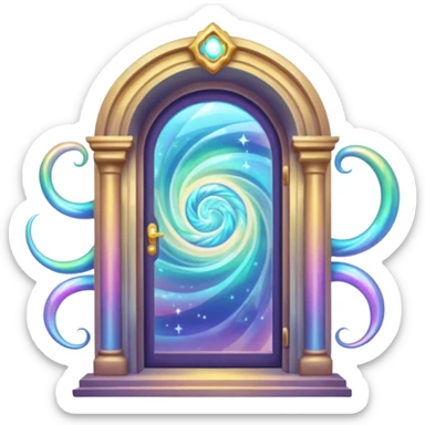 magical door portal sticker