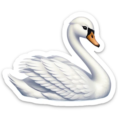 Swan in water sticker