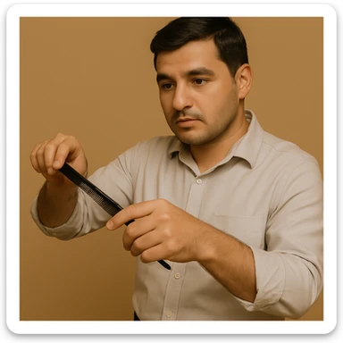 Now all that's left is the barber, take out the rest. sticker