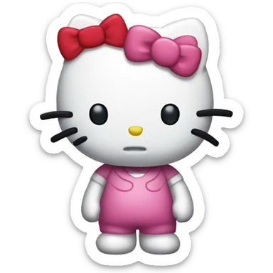 hello kitty with angry sticker