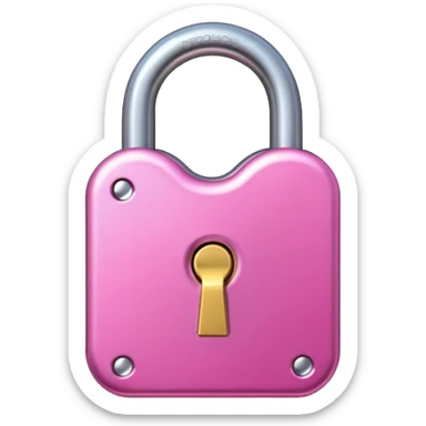 make a padlock. with girly pink tones. sticker