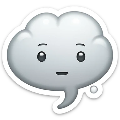 comic thought bubble with three dots no text sticker