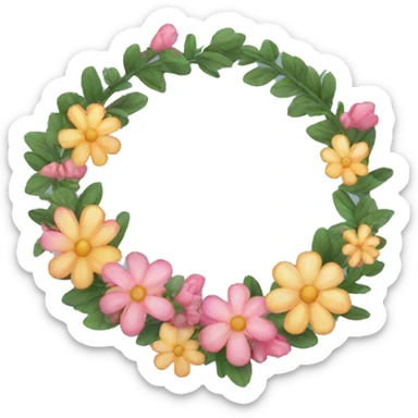 Garland with flowers  sticker