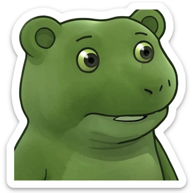 A purple hair o gummy bear sticker