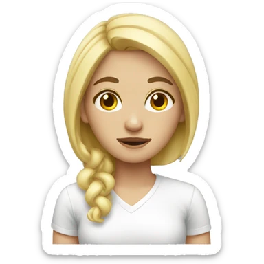 ill blonde girl  sticker