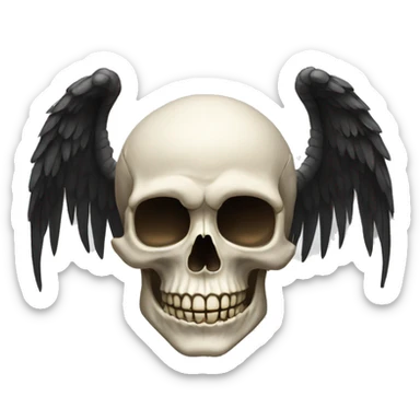 Skull with wings  sticker