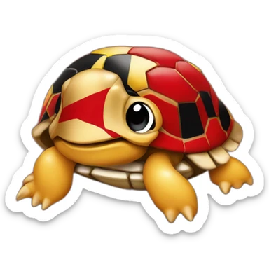 University of Maryland Mascot Testudo the terrapin, Red shell diamond back colors matching maryland flag red gold black yellow sticker