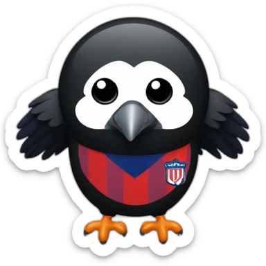 a crow with a san lorenzo soccer shirt sticker