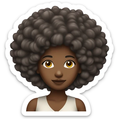 Senegalese girl with afro sticker