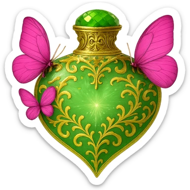 Maintain the original design of the bottle with an even rounder bottom. Make the background completely transparent (PNG) so the bottle appears to be floating in the air. No base or shadow, just the bottle with a clear transparent background. sticker