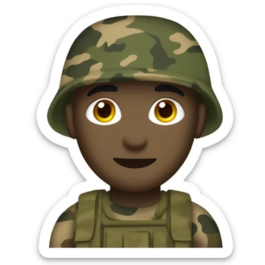US Marine in woodland camouflage  sticker