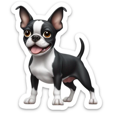 Boston terrier farting  sticker