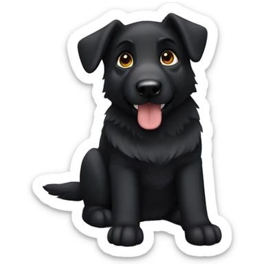 Black German shepherd  sticker