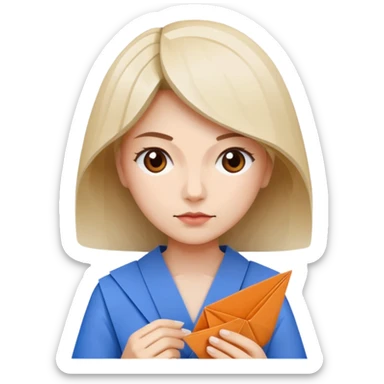 the woman who does origami sticker