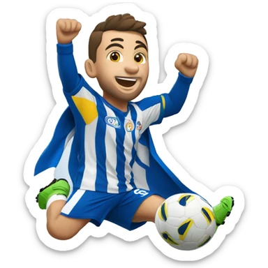 Levski sofia player celebrating sticker