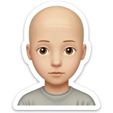 bald teenager sticker