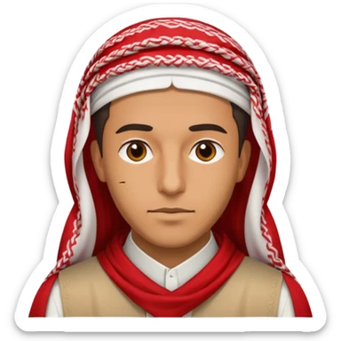 Emoji for a man wearing a Saudi Shemagh  sticker