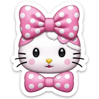 Hello Kitty de puntitos sticker